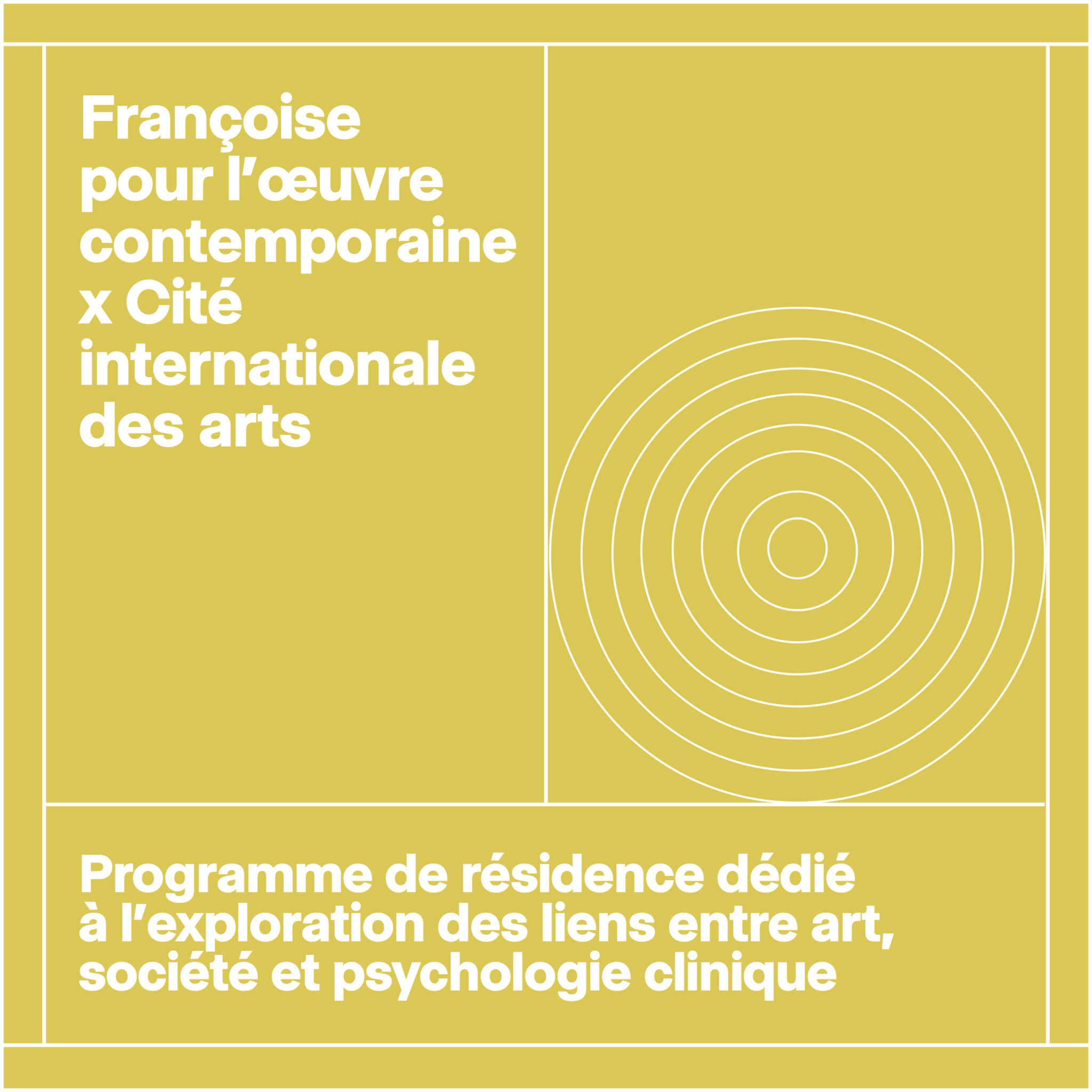 [English version] OPEN CALL Residency Program Francoise x Cité des arts